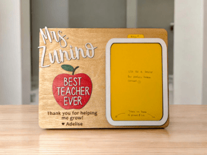 Image of Personalized Wooden Teacher Photo Frame, Teacher Appreciation Gifts, Cute Gifts for Teachers, Custom