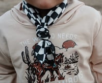 Black Checkered Wild Rag