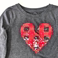 Image 4 of Cat & Jack Long Sleeve 'Heart/Loved' Top Bundle