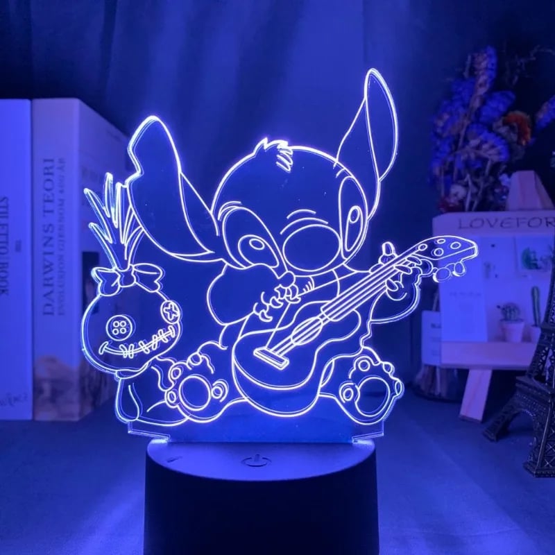 Image of Lilo & Stitch Animation Peripherals Stitch Cartoon Night Lamp Bedside Ambience Lamp Bedroom Decor Ch