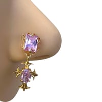 Cross dangle stud