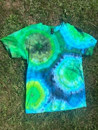Image 1 of “lime green dreams” geode ice dyed T-shirt (L)