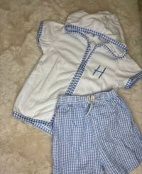 Zip Up Towel Shorts Set 