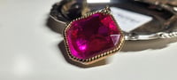 Image 2 of Magenta Glass Stone Pendant