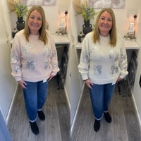 Image 1 of Sequin Bow Jumper 