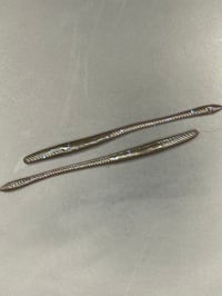 Image 1 of 3” Tapered Trout Worm “ Black Grape”