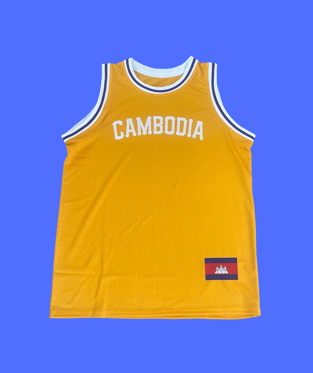 Image of Cambodia Basketball Jersey Yellow