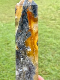 Image 11 of Yellow Fluorite And Moss Agate Obelisk #1169