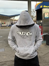 Image 2 of Grey “TRENCH” Hoodie