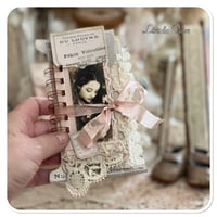 Image 3 of Junk Journal lace samples spool book full of vintage French lace samples