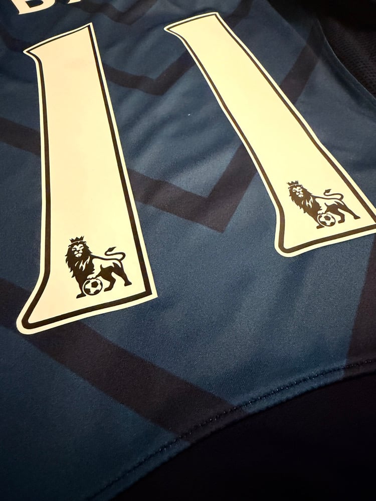 Image of Tottenham Hotspur “BALE 11” 2012/13 Away Shirt + PL patches (S)
