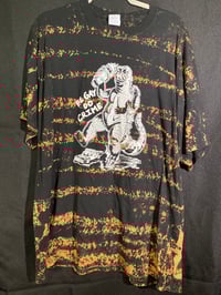 Image 1 of 2XL Be Gay Do Crime Godzilla Bleach Dye Shirt 3
