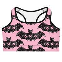 Image 1 of Pink 3 eyed Bats Sports bra