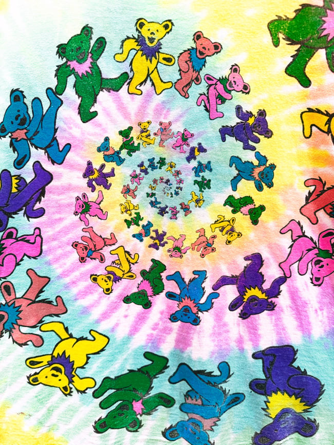 Grateful Dead Early 90s Spiral Bears T-Shirt - Size L