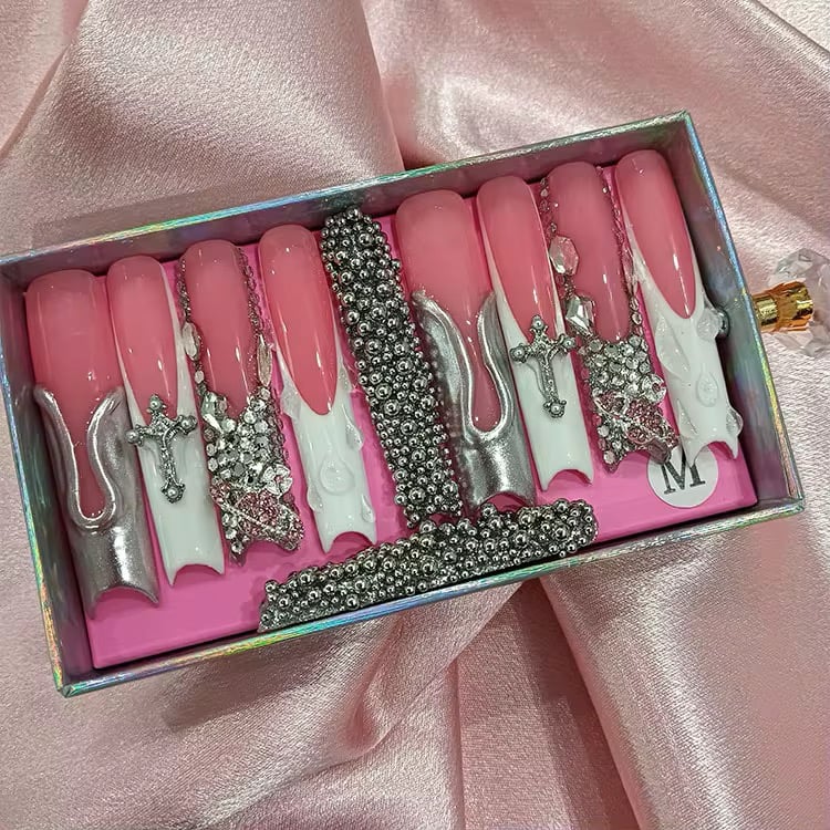 Image of pick from option 1-25 acrylic press on nail set