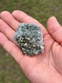 Image 12 of Cubic Pyrite & Fine Quartz Points Cluster Bulgaria Specimen #2613