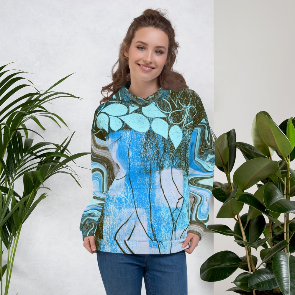 Image of SYMBIOSIS Art-Space Unisex Hoodie blue