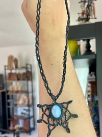 Image 4 of Opal Star Micro Macrame Necklace