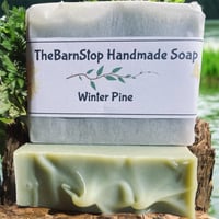 Image 1 of Winter pine homemade shea butter soap, fresh cut pine scent