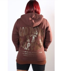 Image 3 of Chocolate  “God Made It Happen” Hoodie