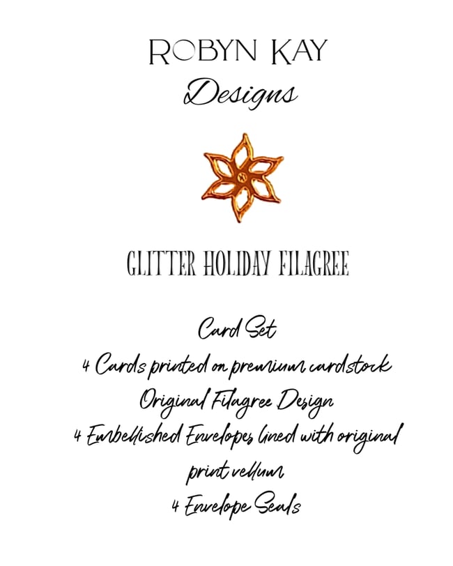 Glitter Holiday Filigree Card Set