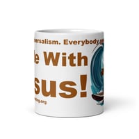 Image 2 of I Ride With Jesus Surfing 11oz White glossy mug