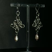 Image 2 of Pink pearl chastity earrings