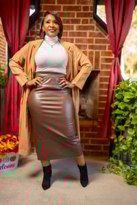 Image 1 of Trench Duster w/Waist Tie