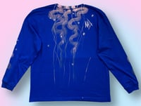 Image 2 of “SMACK OF JELLYFISH” BLEACH PAINTED LONG SLEEVE T-SHIRT 2XL