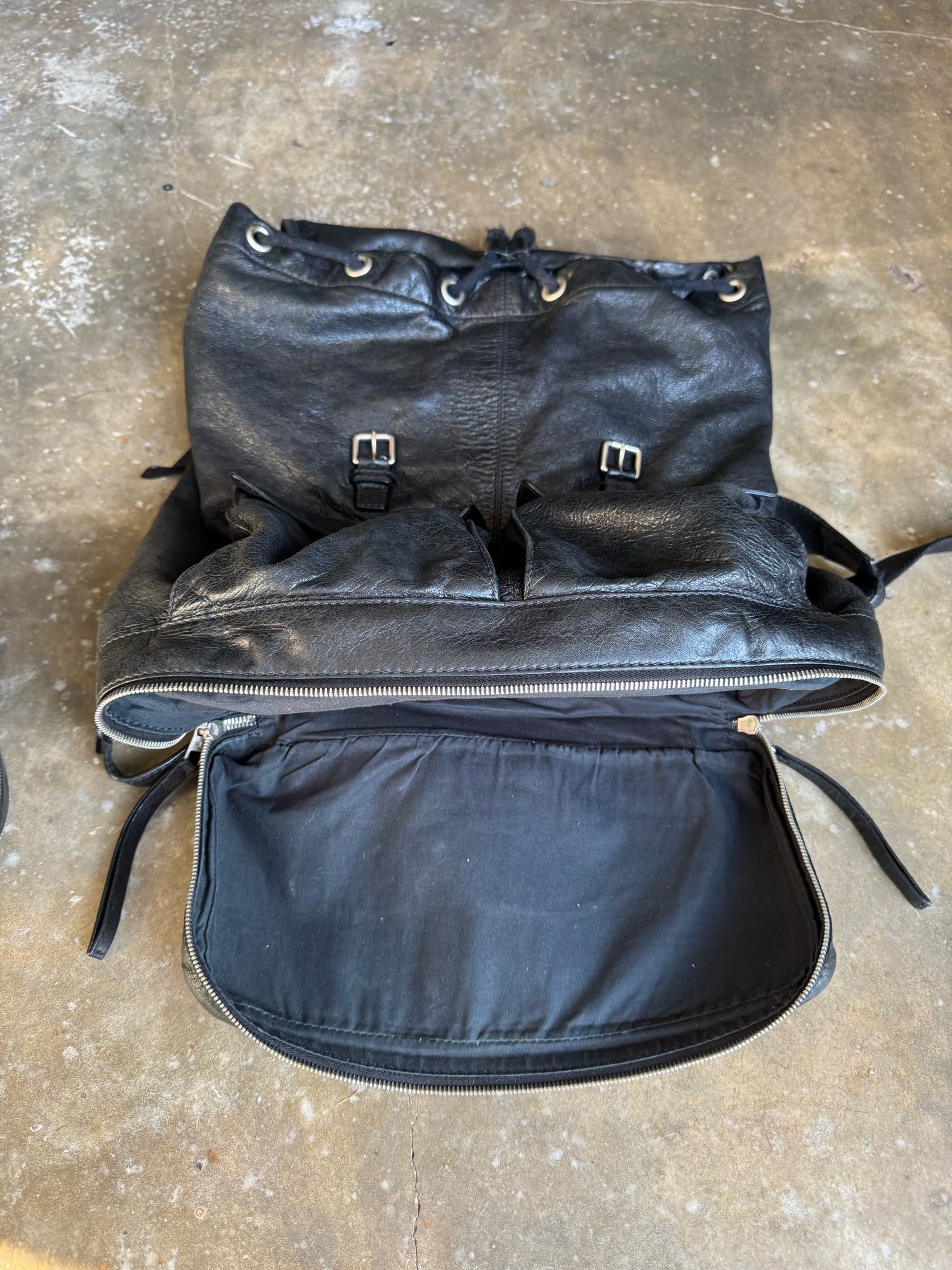Image of Balenciaga Leather Rucksack CityBag