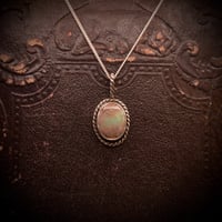 Image 1 of Multicolor Oval Turquoise Pendant - 18” chain