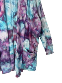 Image 5 of XL Sweater Cardigan w/ Pockets in Cool Interstellar Snow Dye