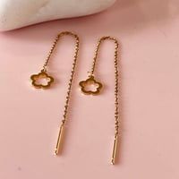 Image 2 of Flower Threader Earrings