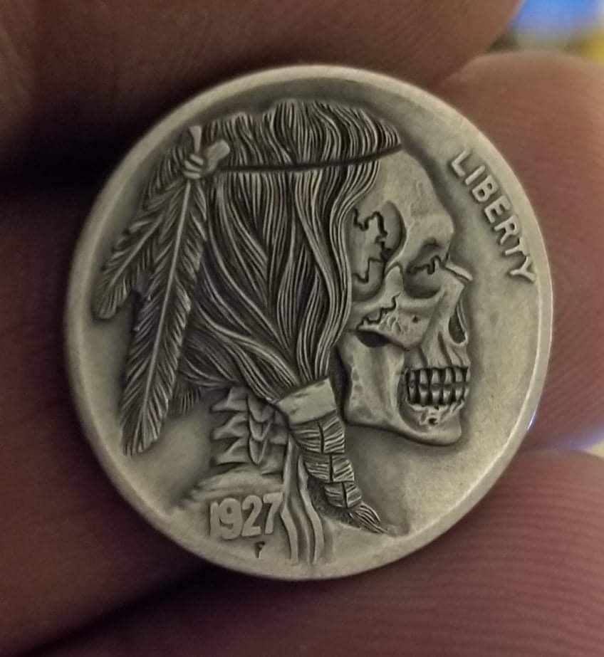 Detailed Indian Head Skull Nickel | Shane Hunter