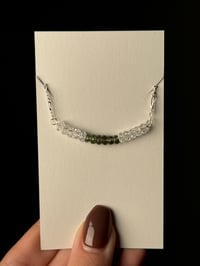 HERKIMER DIAMOND X MOLDAVITE NECKLACE .925 STERLING SILVER 