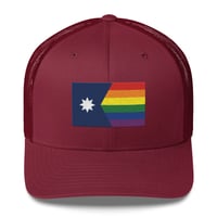 Image 14 of Minnesota Rainbow Pride Flag (6 Stripe) Trucker Cap