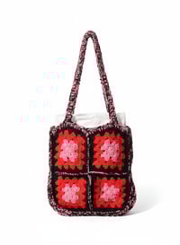 Image 2 of Floral Granny Square Tote Bag (Fully Lined)