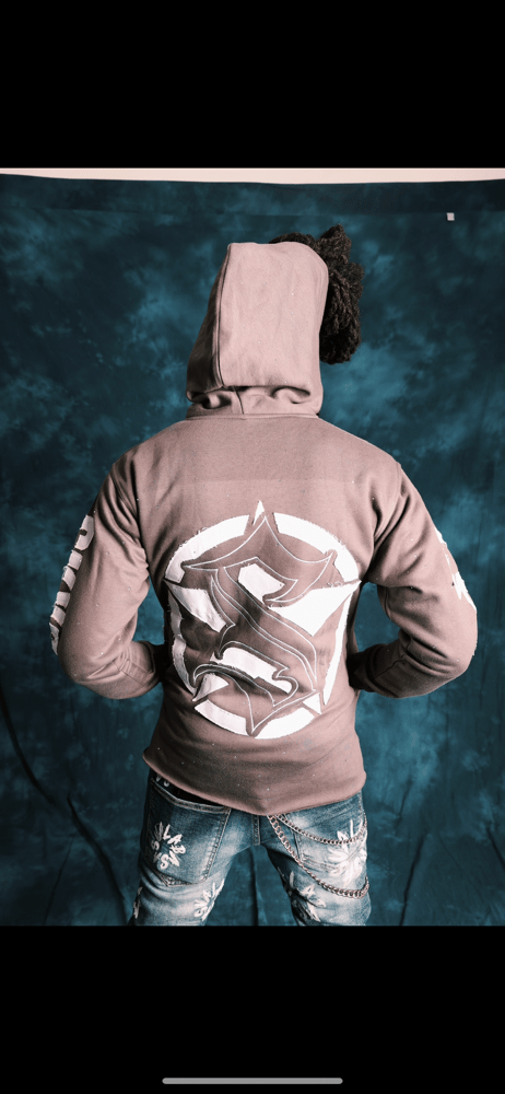 Image of Gray Distressed Hoodie 