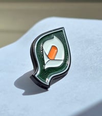 Image 2 of Metal Easter Lily Pin Badge. 
