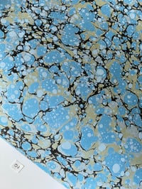 Image 4 of Marbled Paper Stone Pattern on Blue - 1/2 sheets