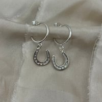 Image 1 of Lucky Charm Horseshoe Earrings