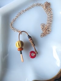 Image 2 of MCM Inspired Mixed Media Mobile Pendant