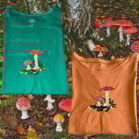 Image 1 of Realistic Amanita Mushroom Embroidered T-Shirt | Ready to Wear