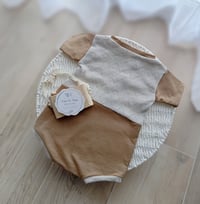 Image 2 of Boys bodysuit  Noah | camel and beige | 12 months