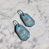 Image 2 of daisy drop enamel earrings 