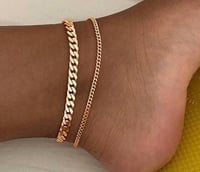 Image 1 of 2pcs Double Layered Anklet