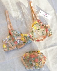 Image 1 of Bloom Bra Set in Beige