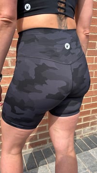 Image 2 of Orb Black Camo shorts