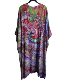 Image 10 of M Woven Long Kimono in Bright Spiral Ice Dye