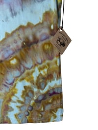 Image 3 of L Ladies Racerback Tank in Earthy Gold Ice Dye
